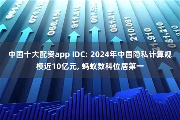 中国十大配资app IDC: 2024年中国隐私计算规模近10亿元, 蚂蚁数科位居第一