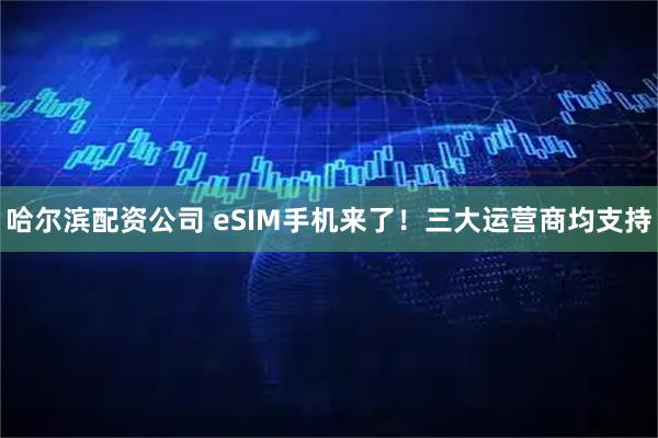 哈尔滨配资公司 eSIM手机来了！三大运营商均支持
